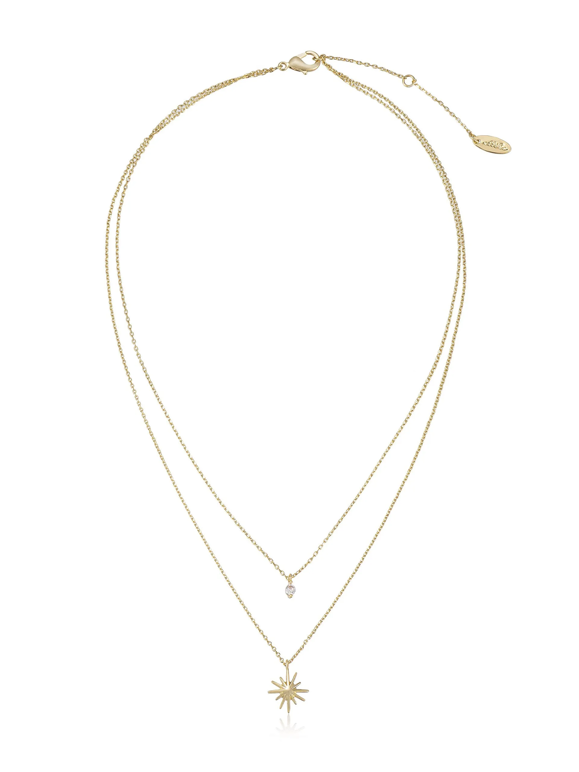 Layered Starburst Crystal Necklace