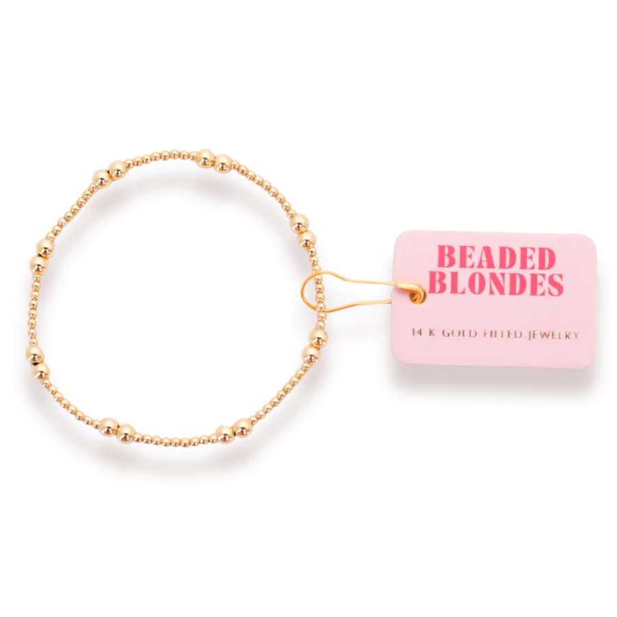 Leah Bracelet, 7.25" (gold or silver)