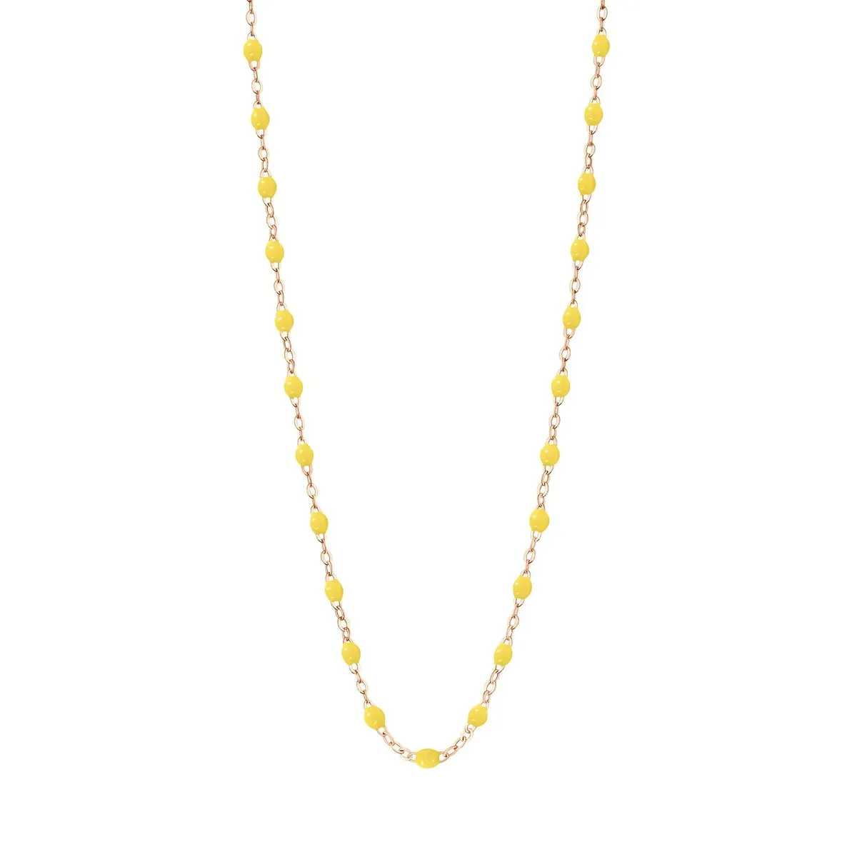 lemon yellow gigi classic necklace- gold 20 inch