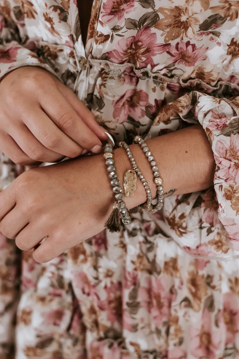 Level Up Bracelet Stack, Taupe