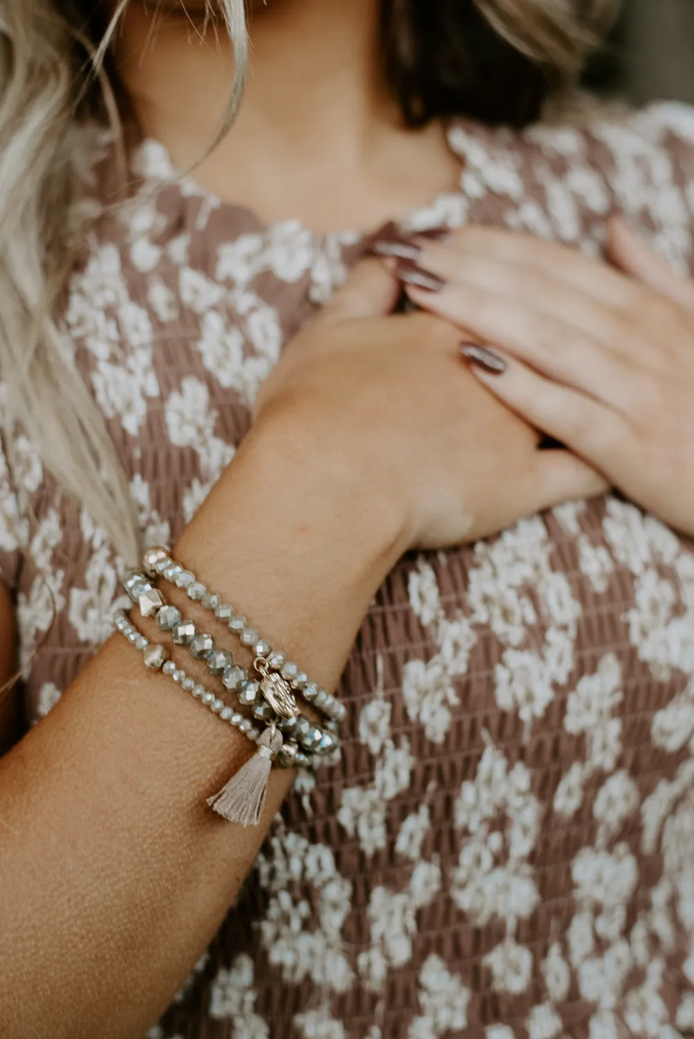 Level Up Bracelet Stack, Taupe