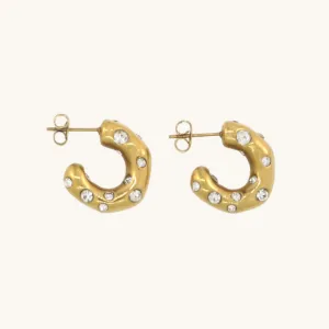Lexie Gold Studded Hoops