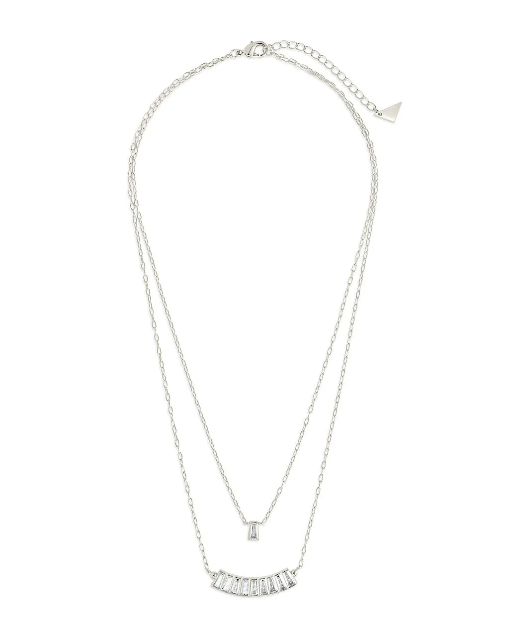 Lillian CZ Row & Charm Layered Necklace