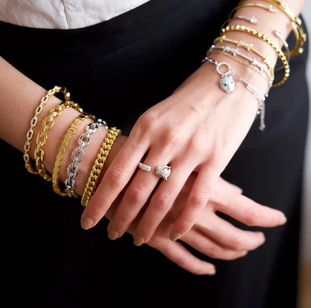 Link Style Bracelet Cuff