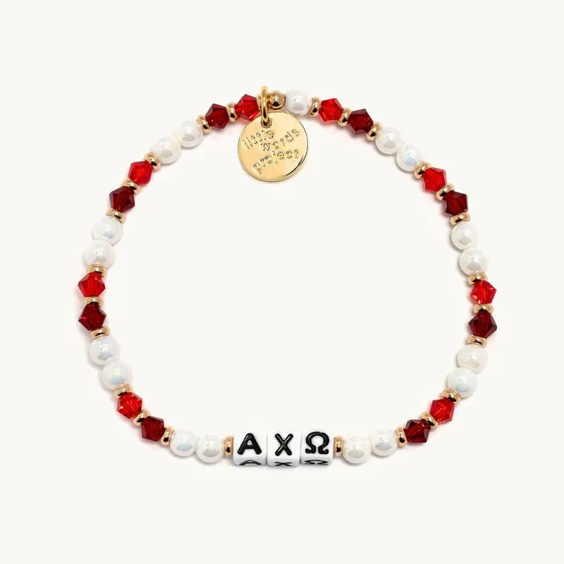 Little words Project: Alpha Chi Omega sorority bracelet