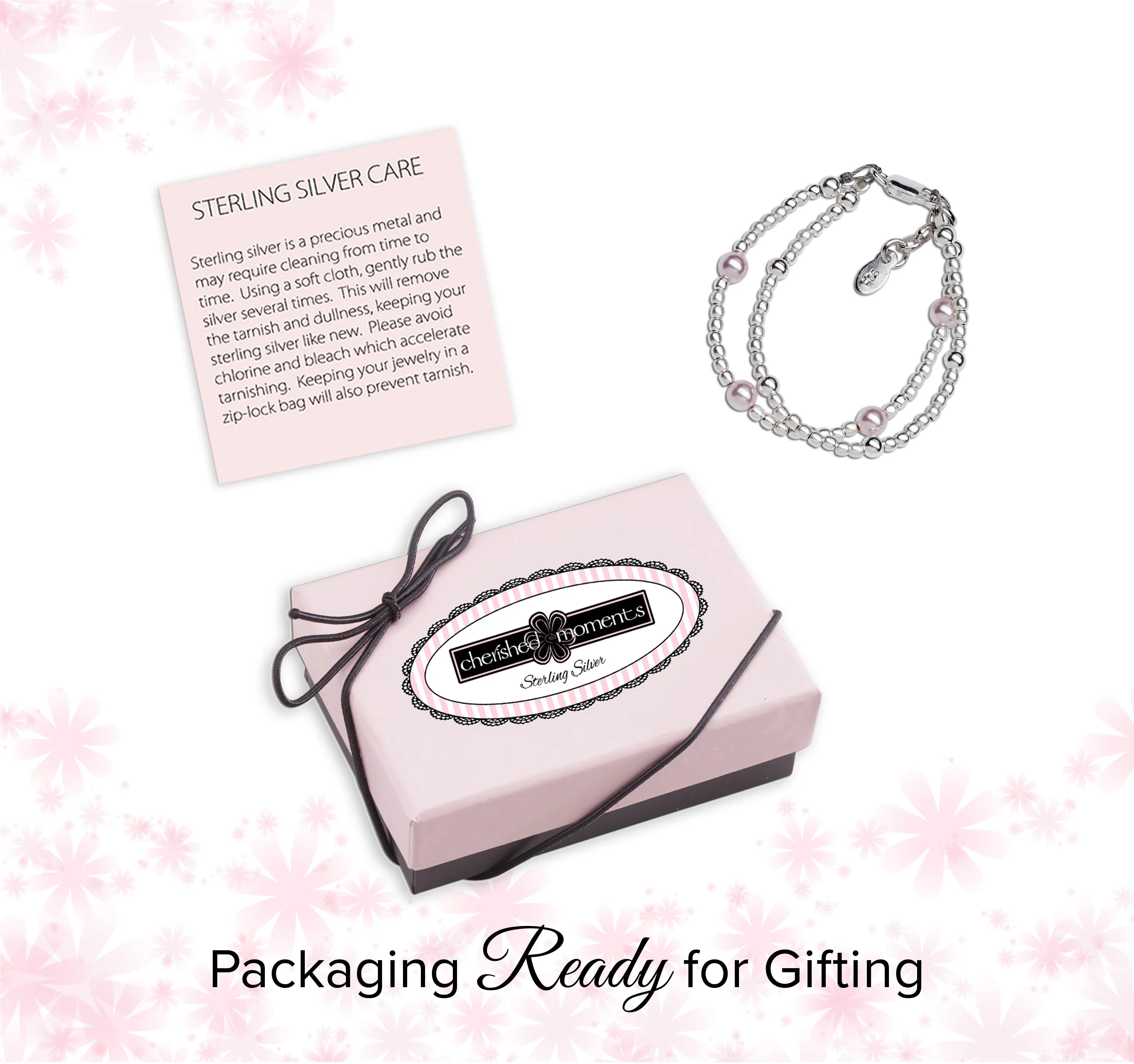 Lola - Sterling Silver Double-Strand Pearl Bracelet for Toddlers and Kids