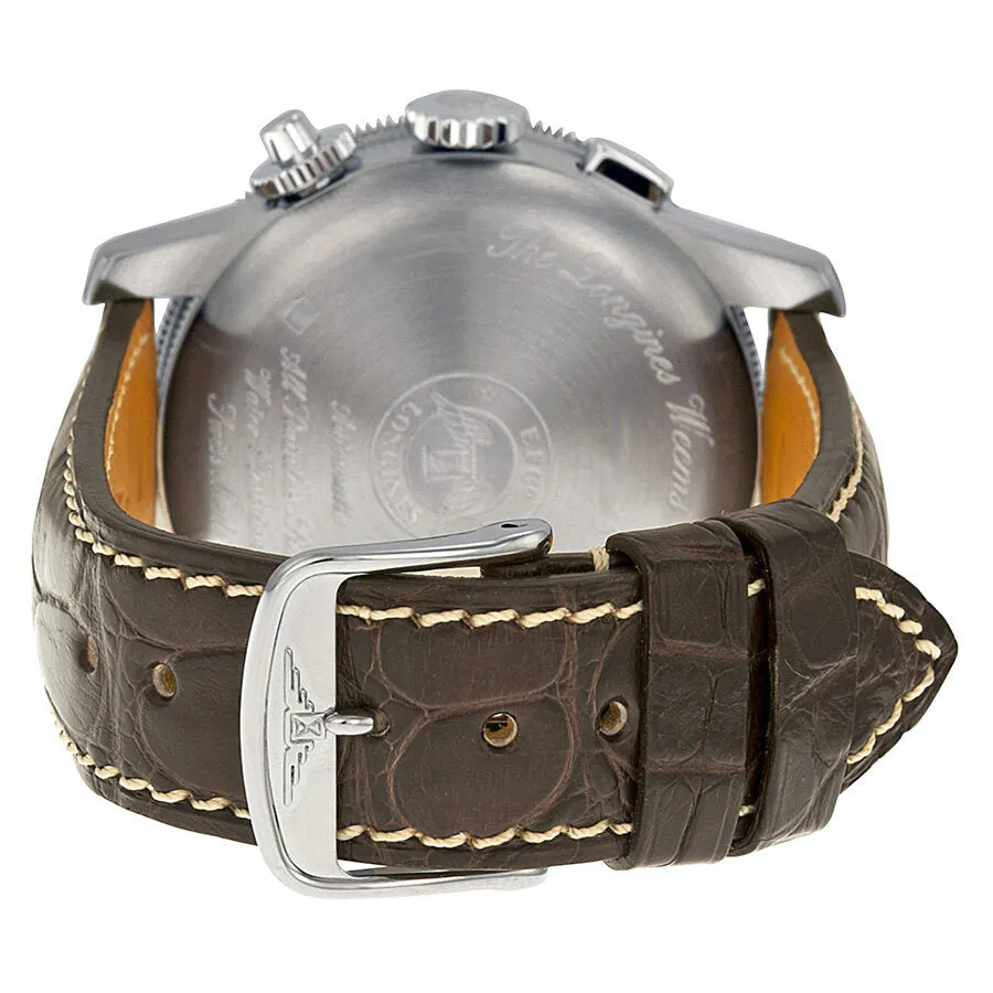 Longines Heritage Collection Chronograph Silver Dial Leather Men Watch L27414732 L2.741.4.73.2