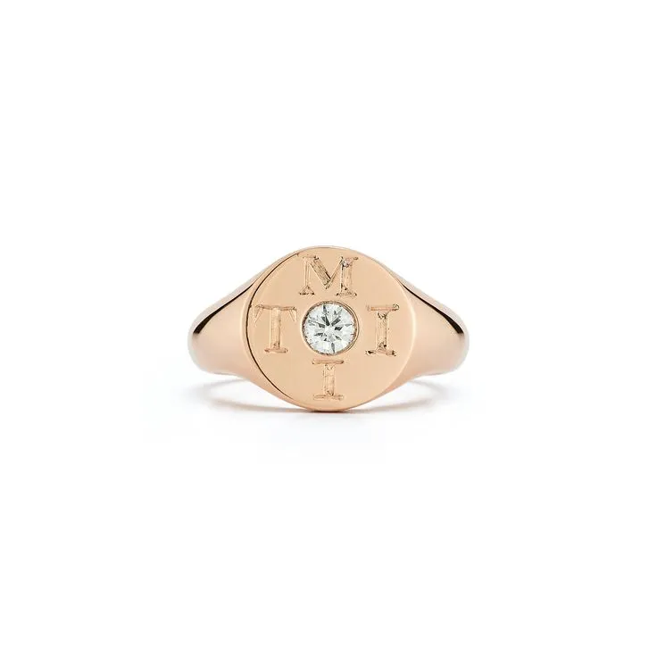Love Notes Moi et Toi Diamond Pinky Signet Ring
