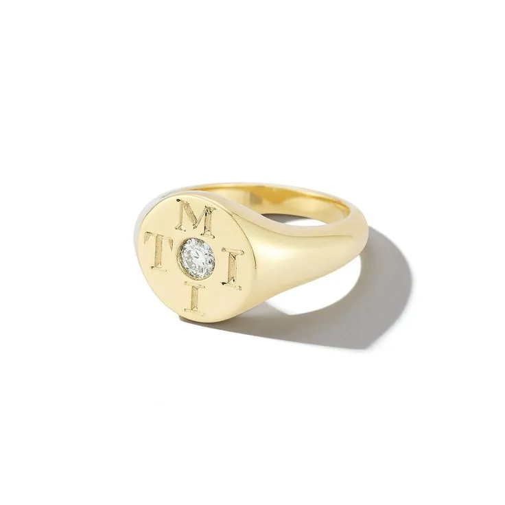Love Notes Moi et Toi Diamond Pinky Signet Ring