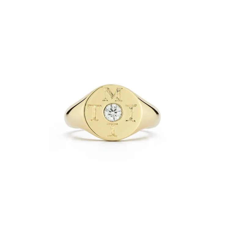 Love Notes Moi et Toi Diamond Pinky Signet Ring