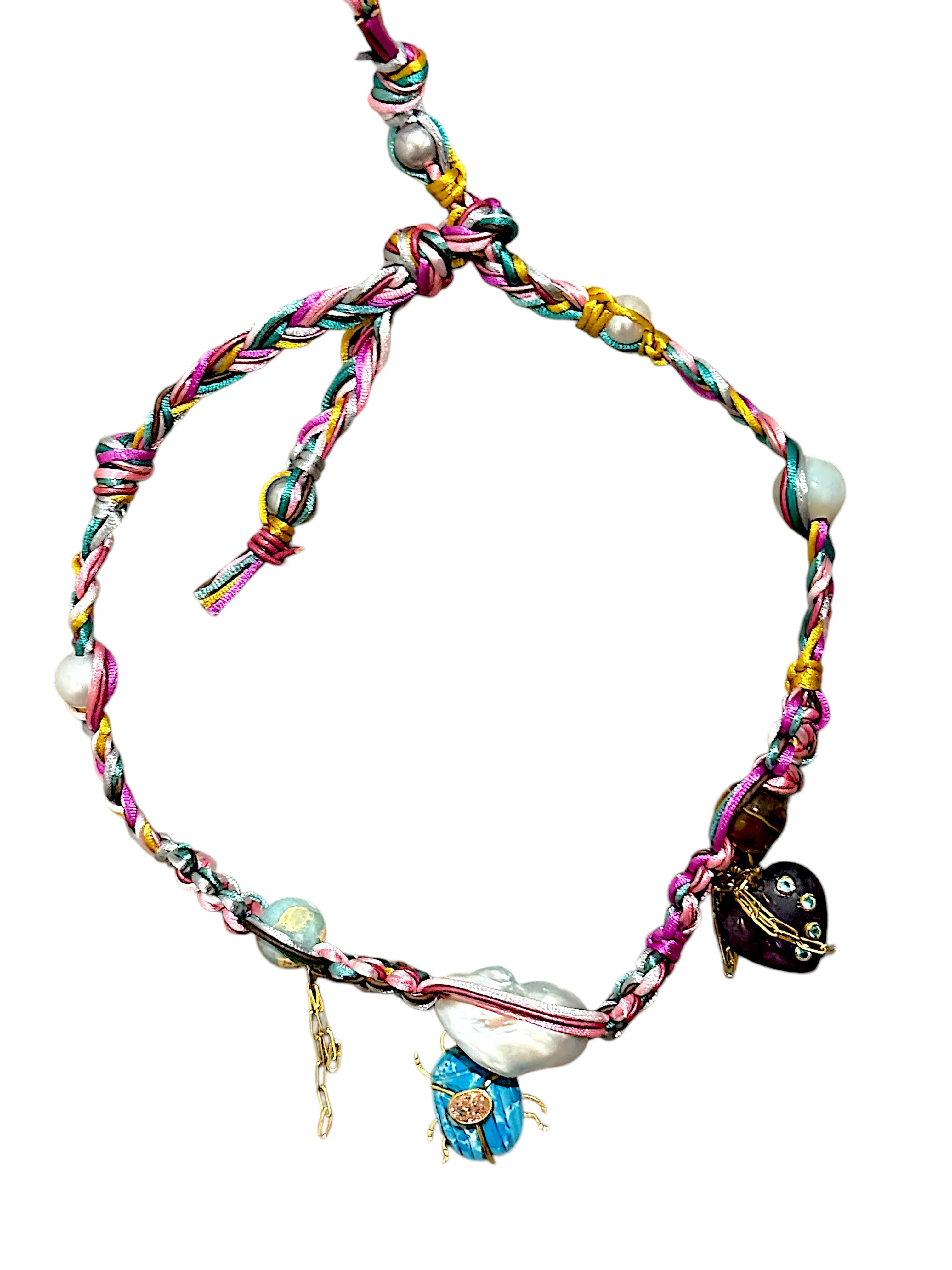 Lucky Lavender Love Scarab Rockstar Choker