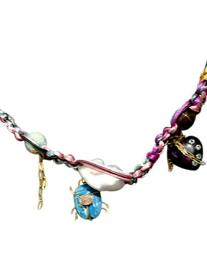 Lucky Lavender Love Scarab Rockstar Choker