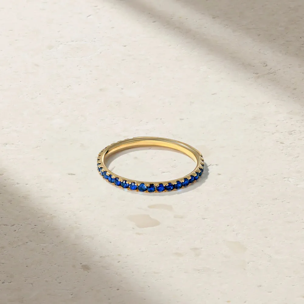 Mark Henry 18k Yellow Gold Sapphire Band