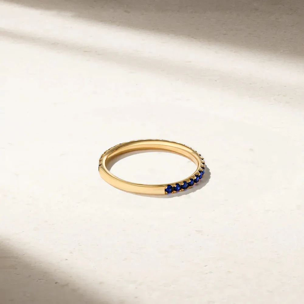 Mark Henry 18k Yellow Gold Sapphire Band