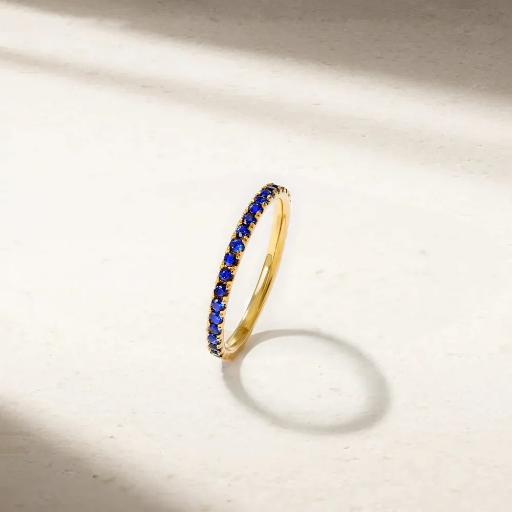 Mark Henry 18k Yellow Gold Sapphire Band