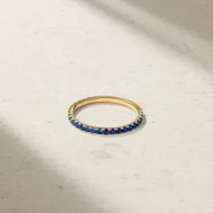Mark Henry 18k Yellow Gold Sapphire Band