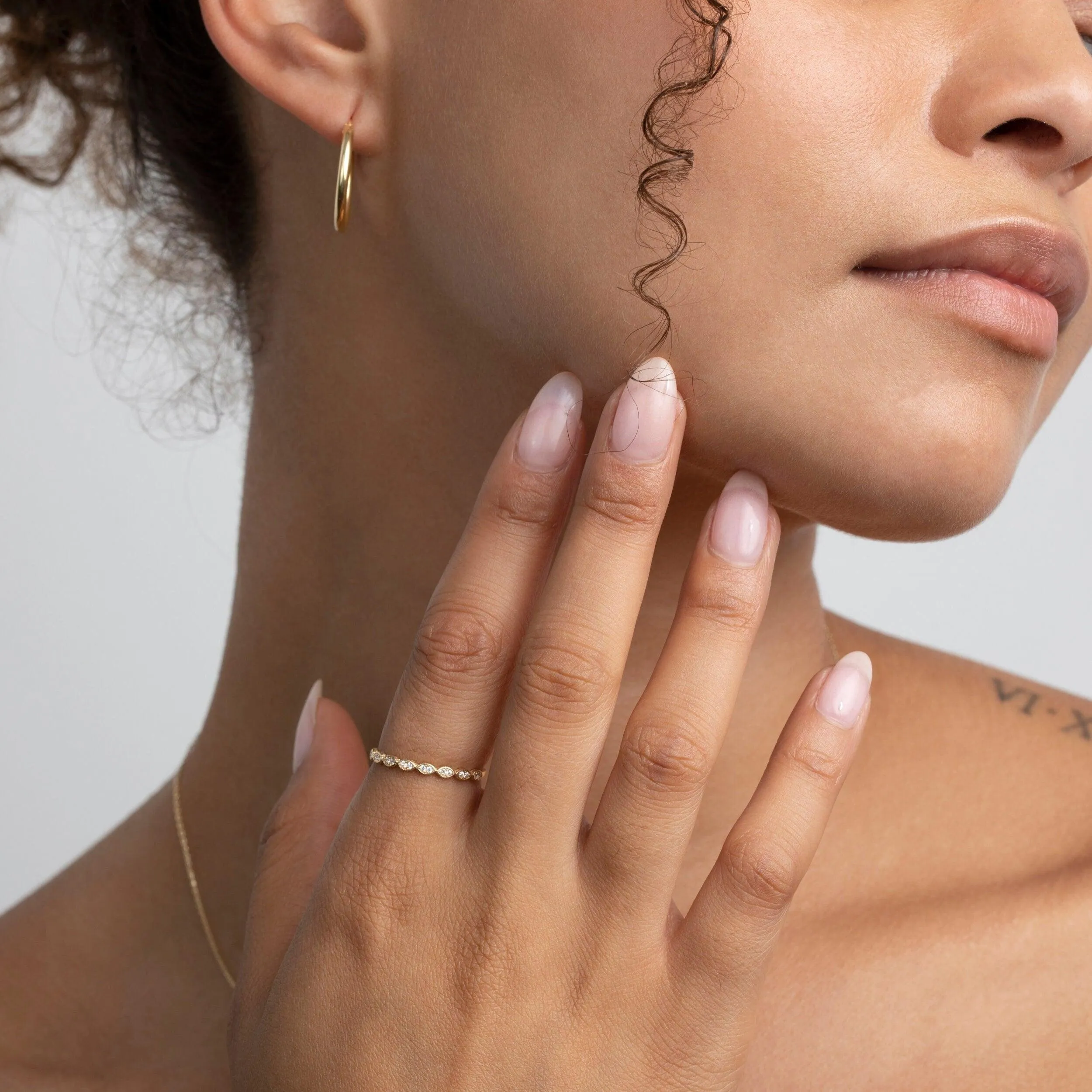 Marquise Band Ring - 18K Gold Vermeil