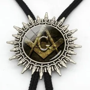 Master Mason Blue Lodge Bolo Tie - Gold & Black