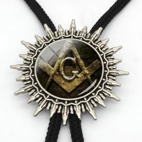 Master Mason Blue Lodge Bolo Tie - Gold & Black