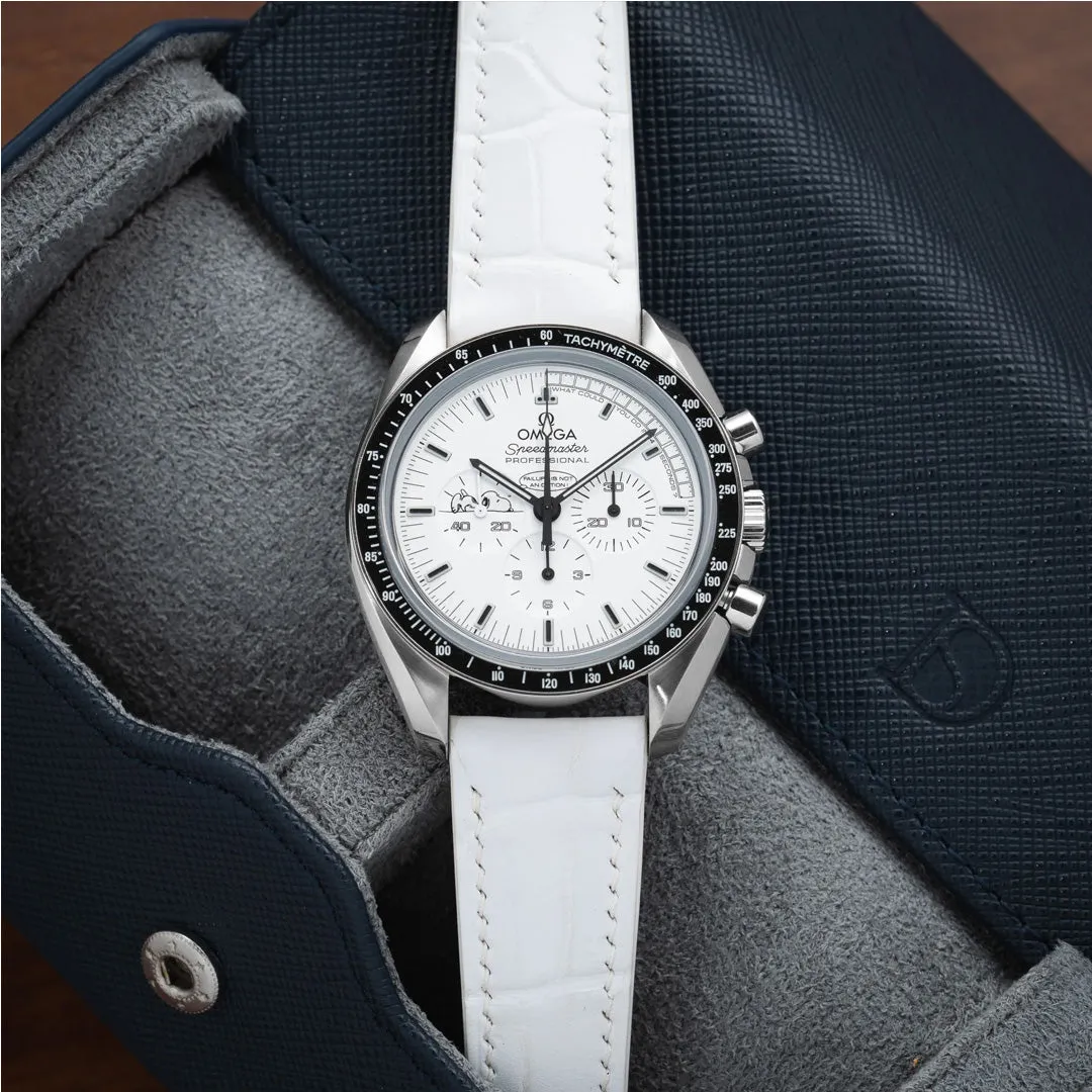 Matte White Alligator Signature Strap