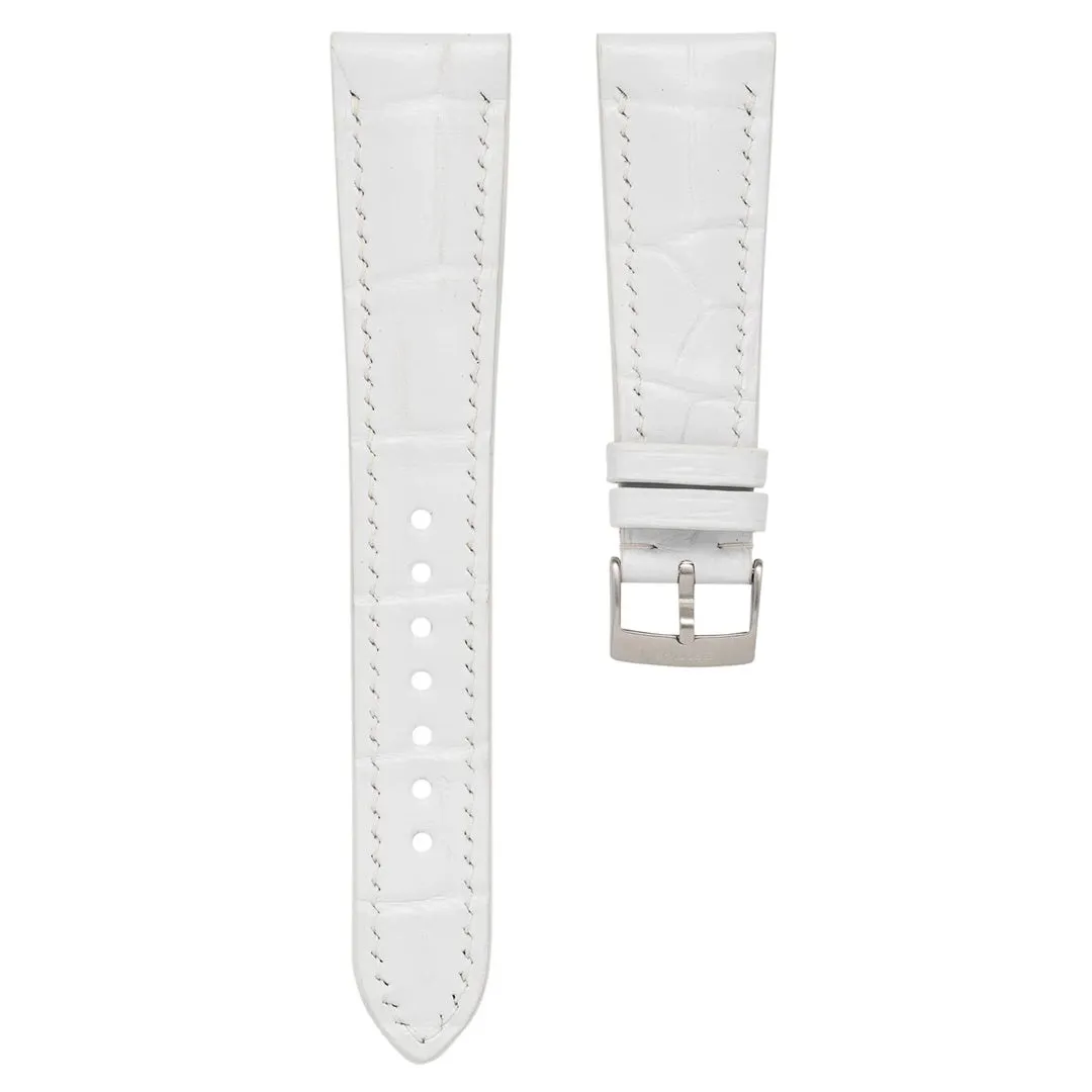 Matte White Alligator Signature Strap