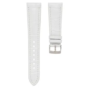 Matte White Alligator Signature Strap