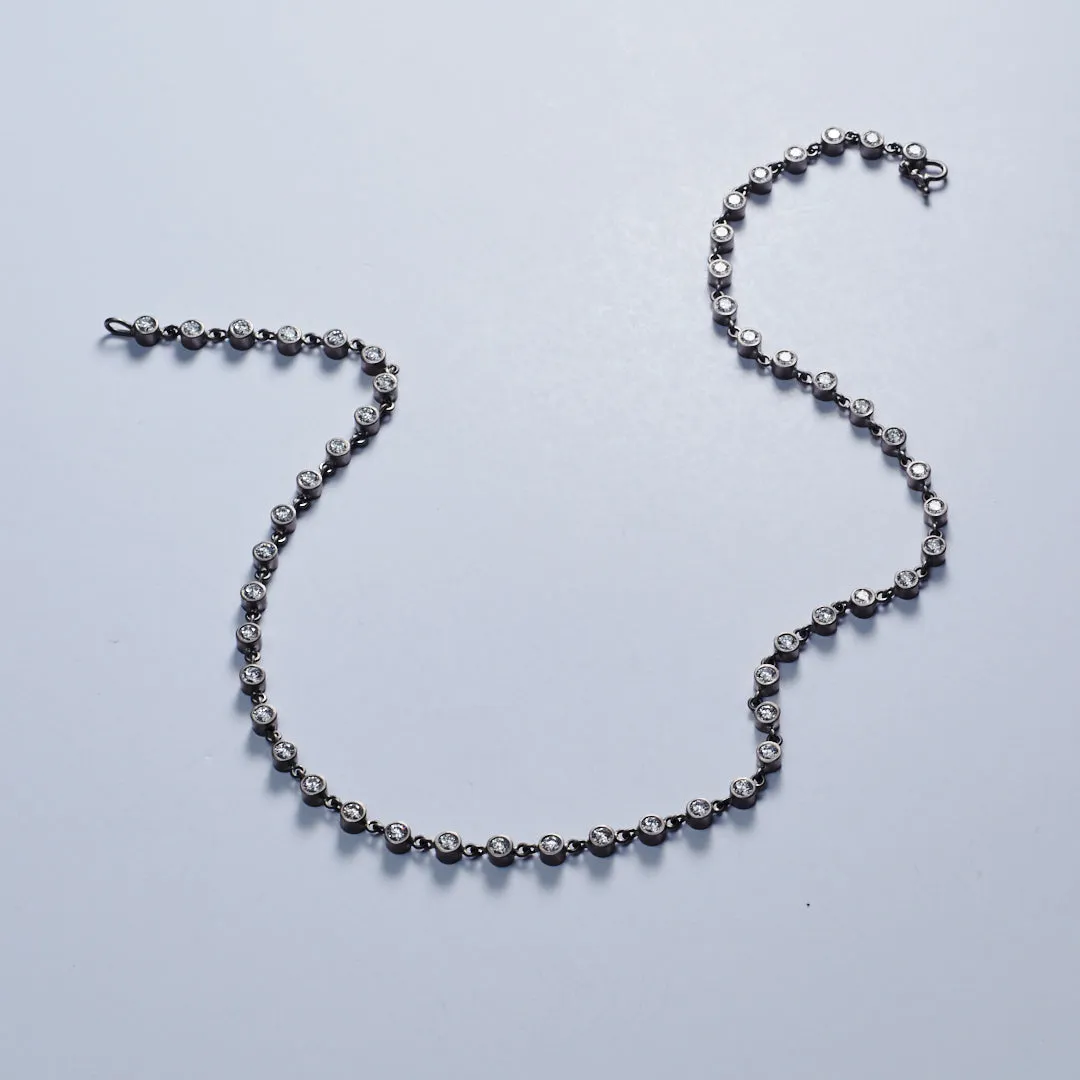 Meadow Rivière Diamond Necklace in 18K Alpine Gold- 16"