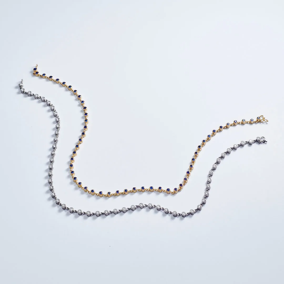 Meadow Rivière Diamond Necklace in 18K Alpine Gold- 16"