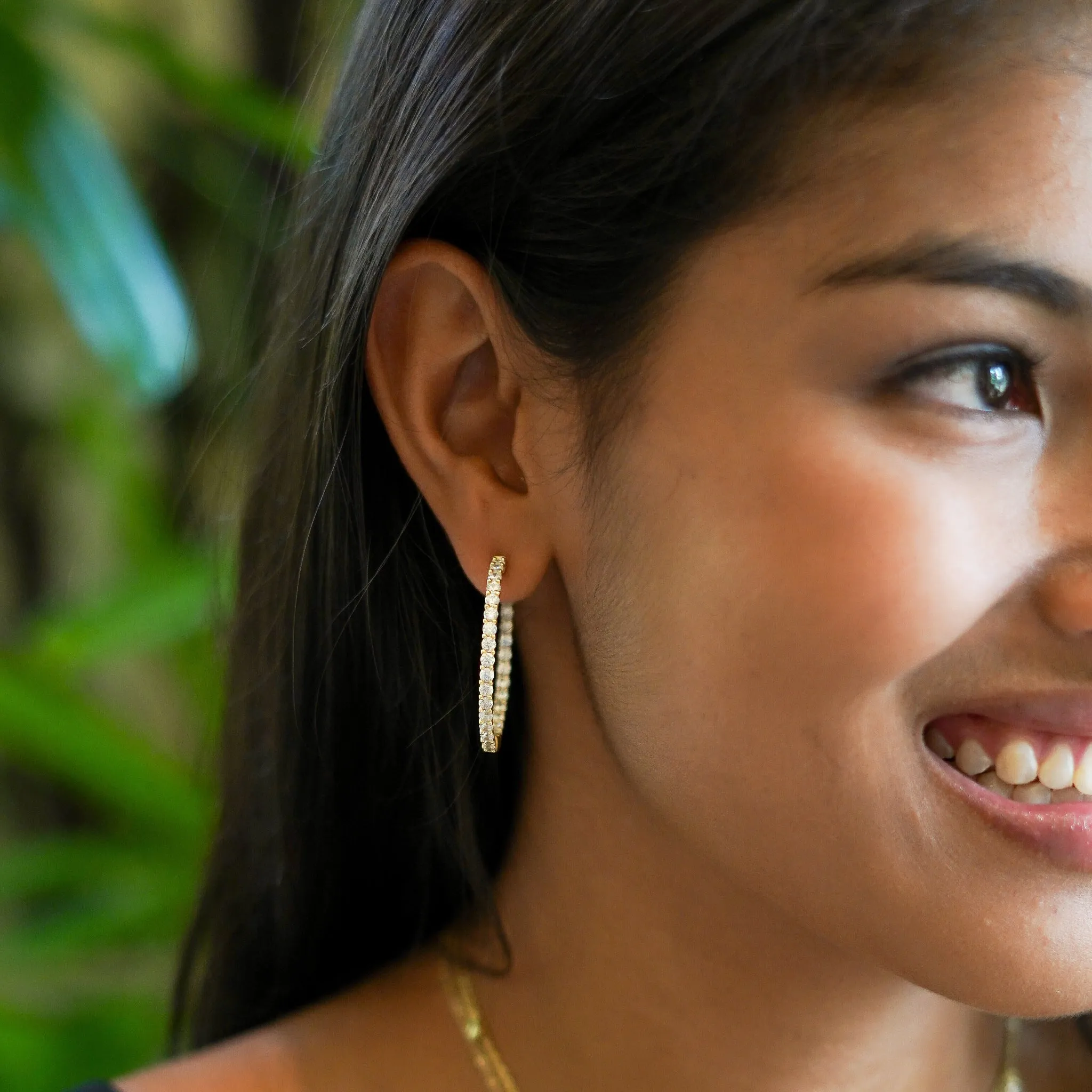 Medium Inside Outside Hoop Earrings