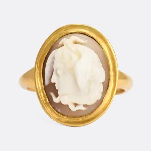 Mid-Victorian Medusa Cameo Signet Ring