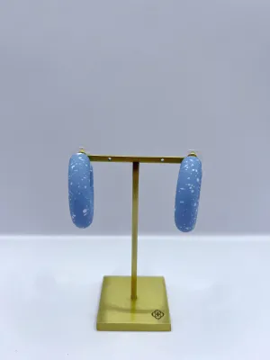 Midday Blues Hoop Earrings