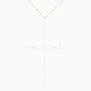 Mini Bezel Choker Lariat