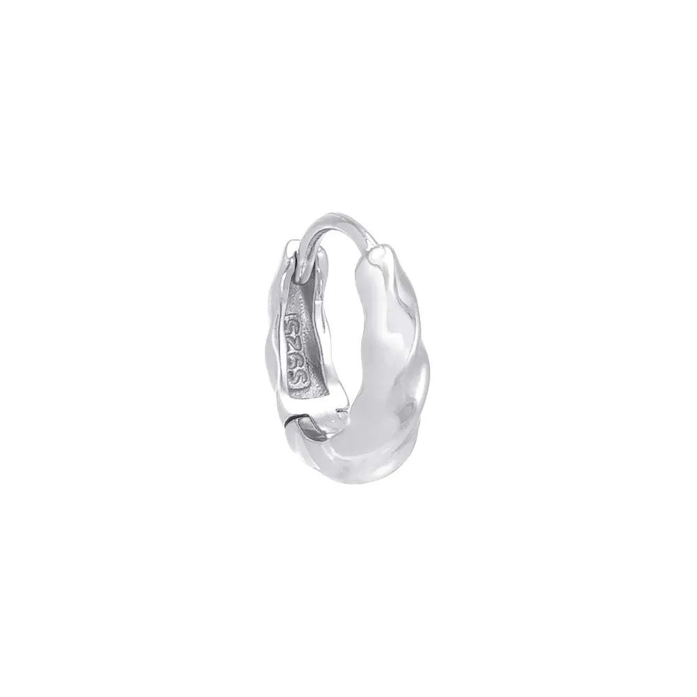 Mini Chunky Graduated Twist Huggie Earring