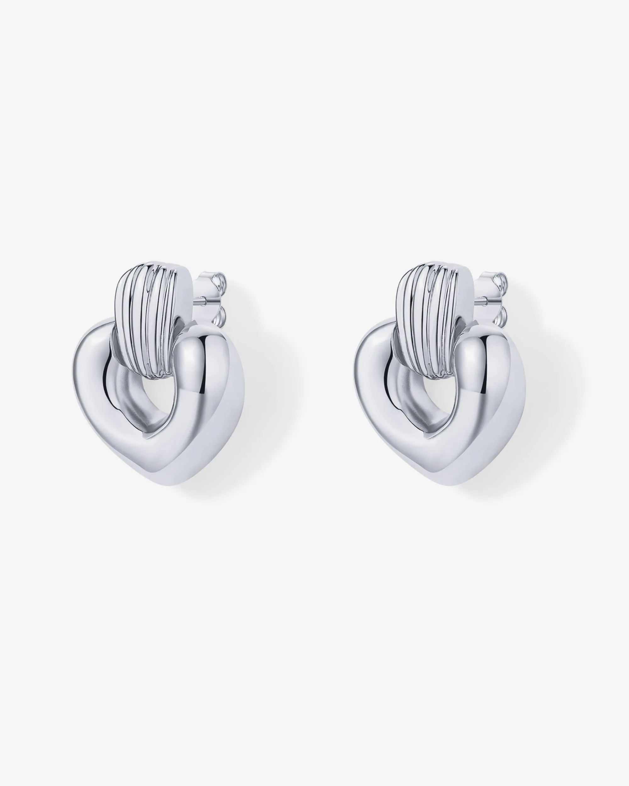 Mini Heart Door Knocker Earrings