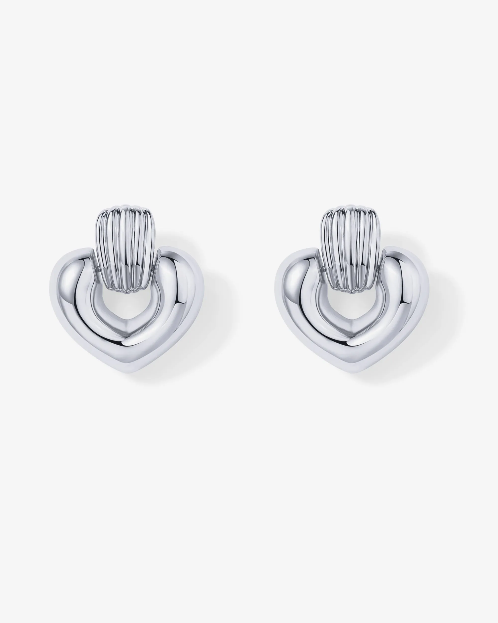 Mini Heart Door Knocker Earrings