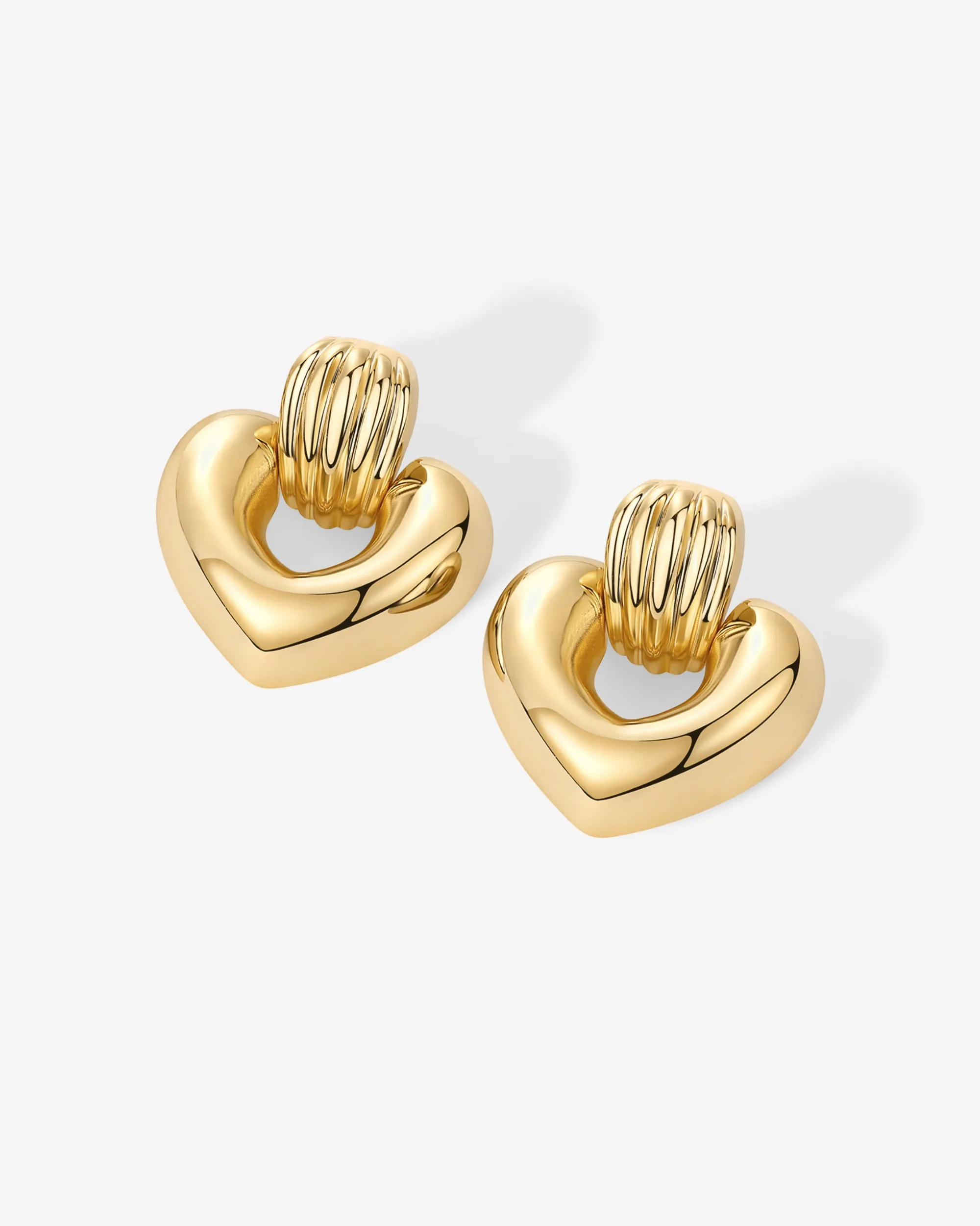 Mini Heart Door Knocker Earrings