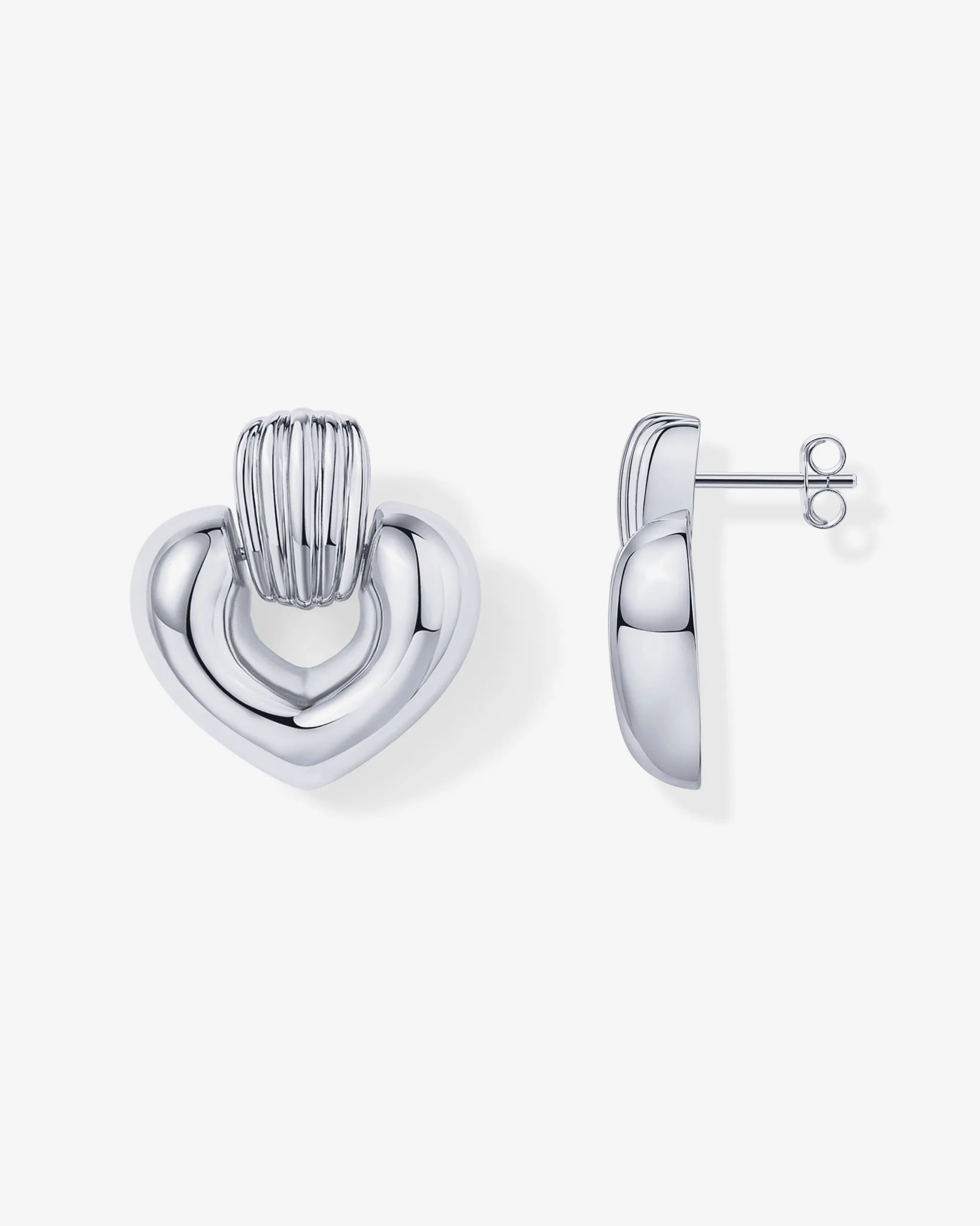 Mini Heart Door Knocker Earrings