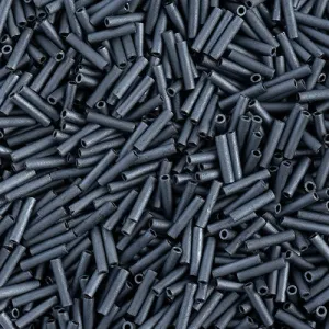 Miyuki Slender Bugle 1.3x6mm Blue/Grey Opaque Matte - apx 16g Vial