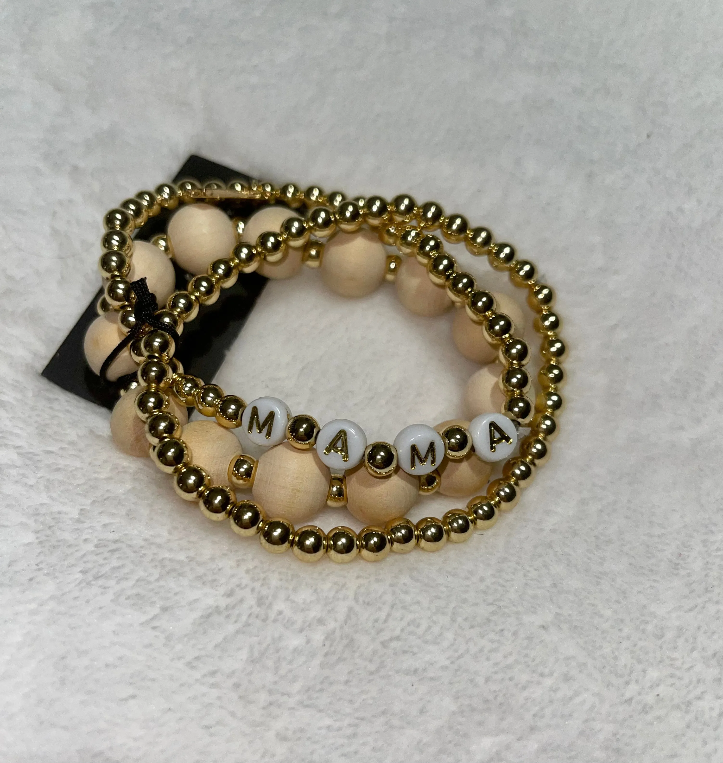 Mommy & Me Wood Beaded Bracelet Set
