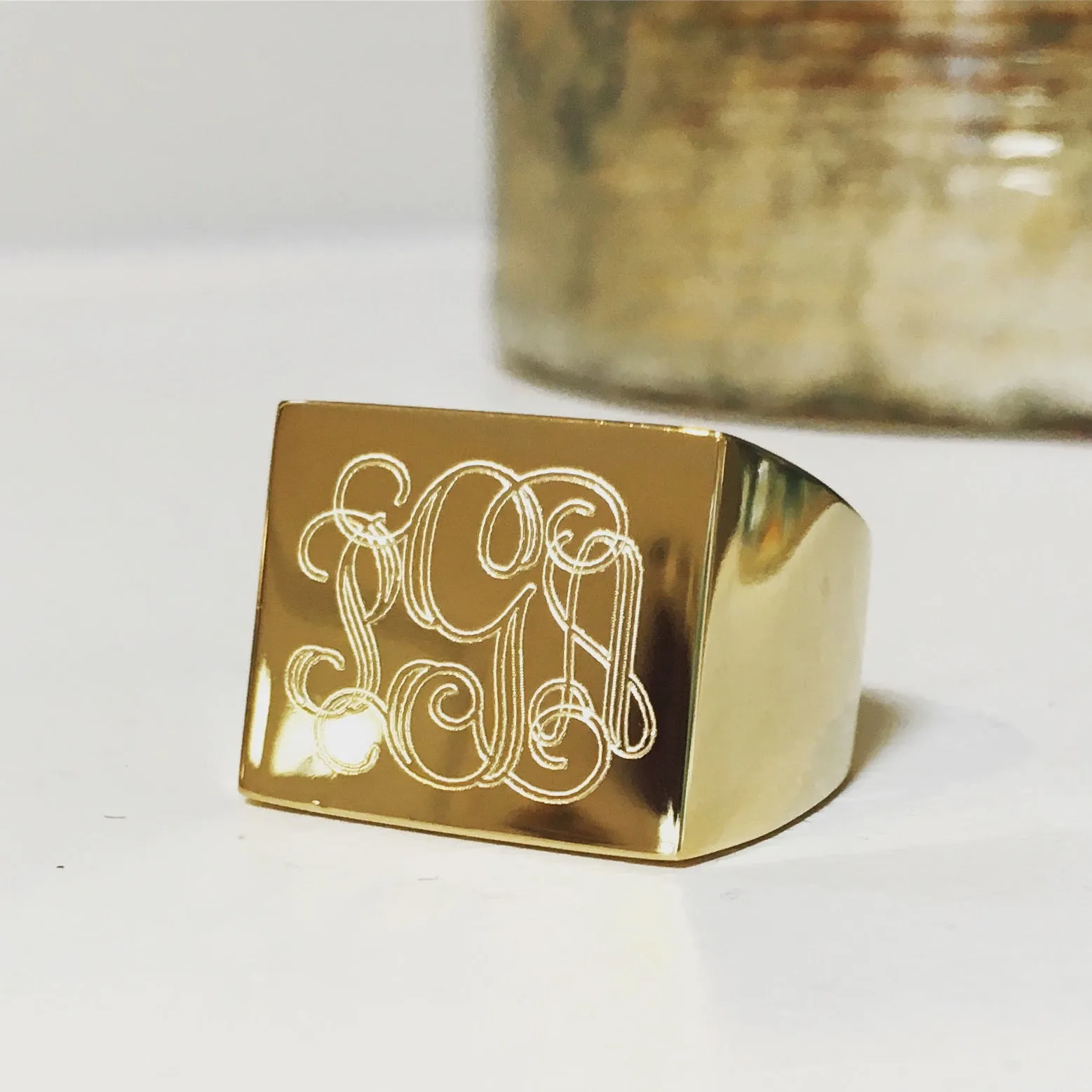 Monogram Boyfriend Signet Ring