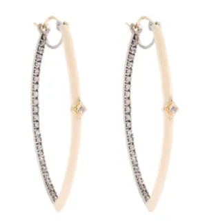MORGANITE STARS HOOP EARRINGS