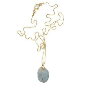 Moss Pebble Clay Bronze Pendant