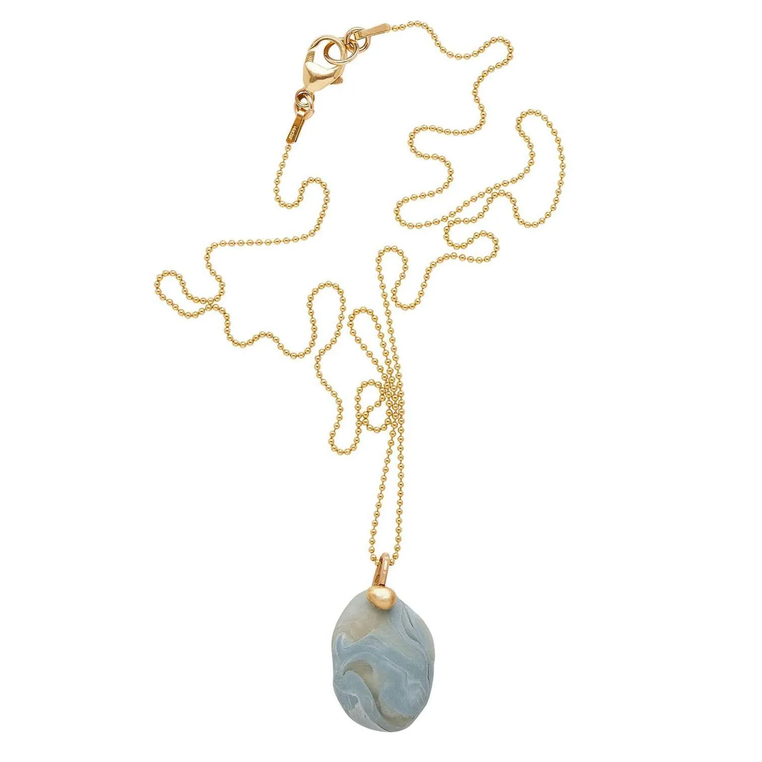 Moss Pebble Clay Bronze Pendant