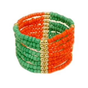 MULTI COLOR TURQUOISE AND CORAL BRACELET  #FW1403844 (NA8)
