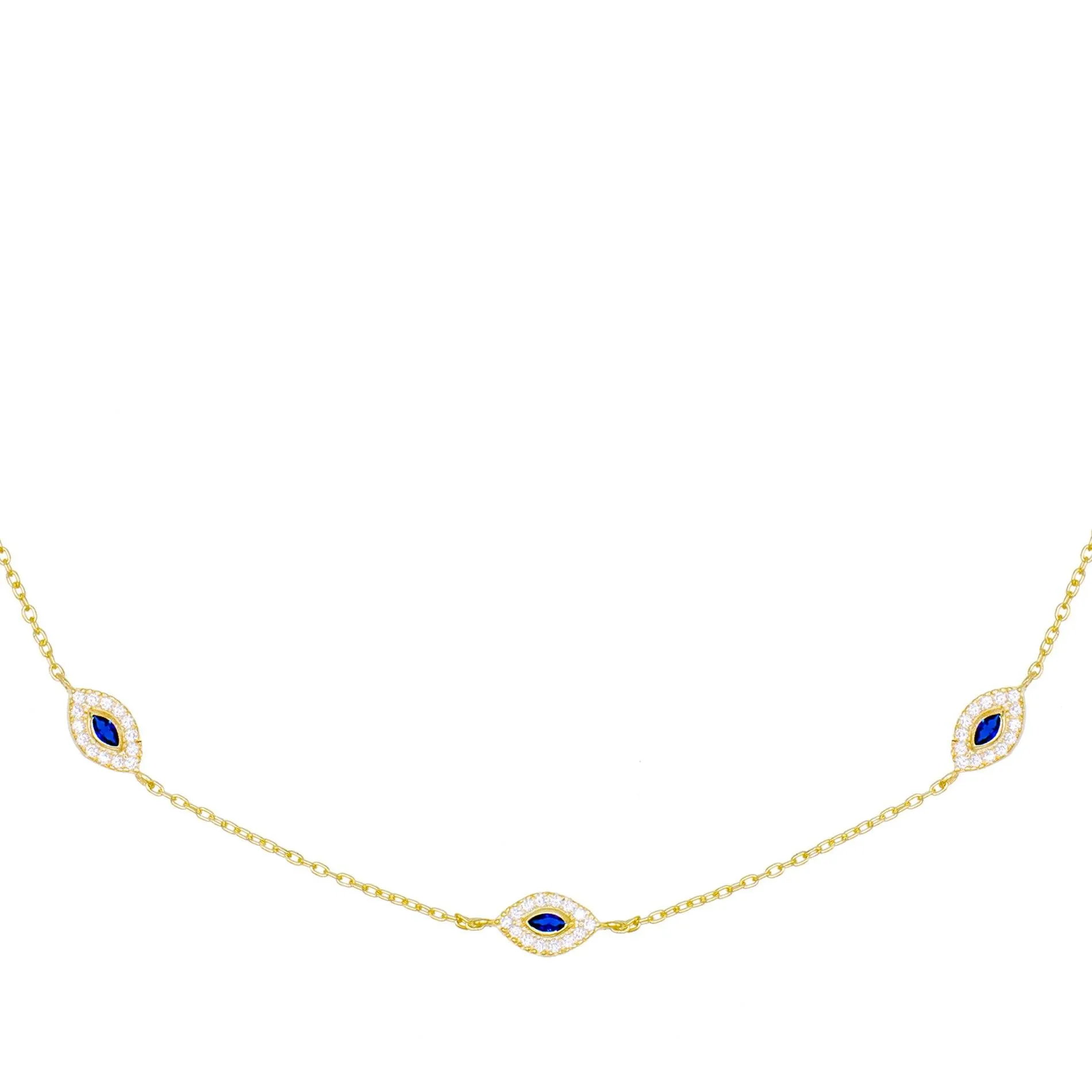 Multi Sapphire Evil Eye Choker