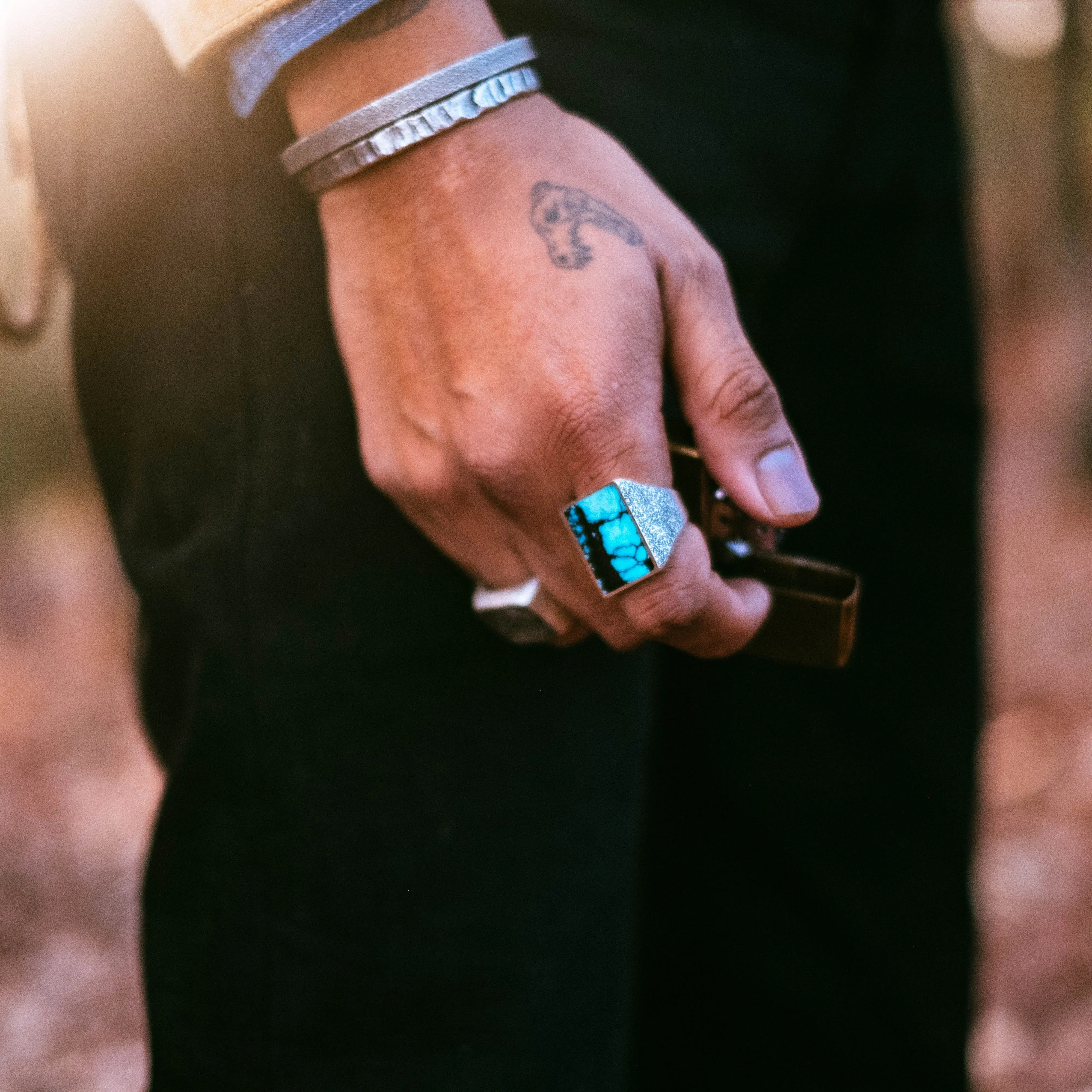 Nacozari Turquoise Texture Signet