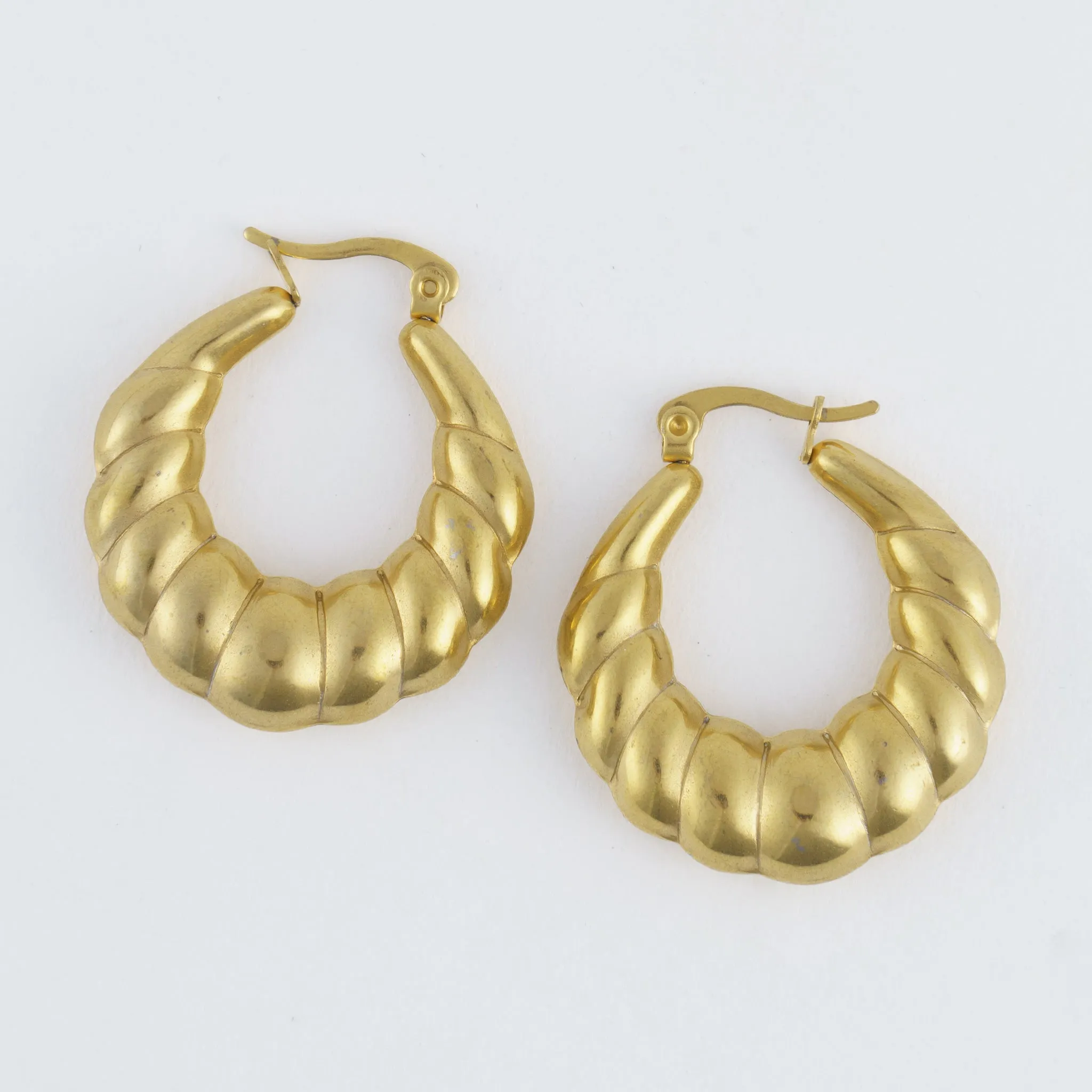 Narelle Waterproof Twisted Chunky Hoop Earrings