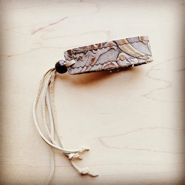 Narrow Cuff w/ Adjustable Ties in Gilded Cowboy