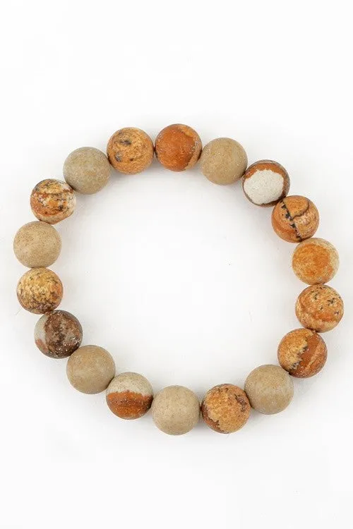 Natural Stone Beaded Bracelet