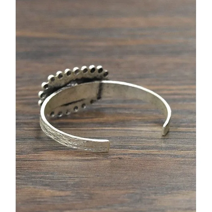 Natural white turquoise cuff bracelet